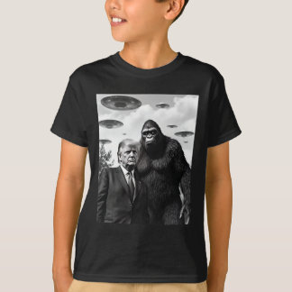 T-shirt Trump Bigfoot Ufo Rencontre Aliène Extraterrestre