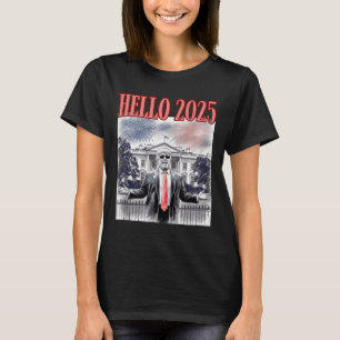 T-shirt Trump Bonjour 2025 Nouvel An Réveillé Da Conservat