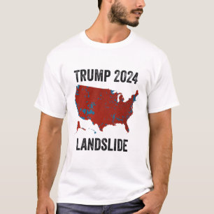 T-shirt Trump - Carte des élections de 2024 à la suite d'u