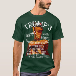 T-shirt Trump ChemiseNoire Brun Mussolini Gestapo ICE CBP