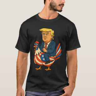 T-shirt Trump Chicken Jockey Satire - Humour Politique Drô