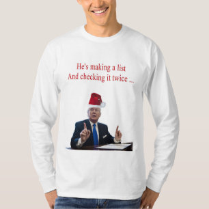 T-shirt Trump Christmas : Il fait une liste