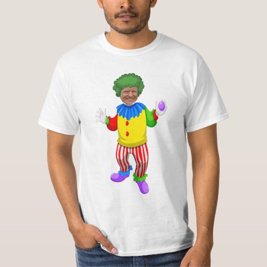 T-shirt Trump Clown Funny Green Hair Value Budget Fab (Devant)