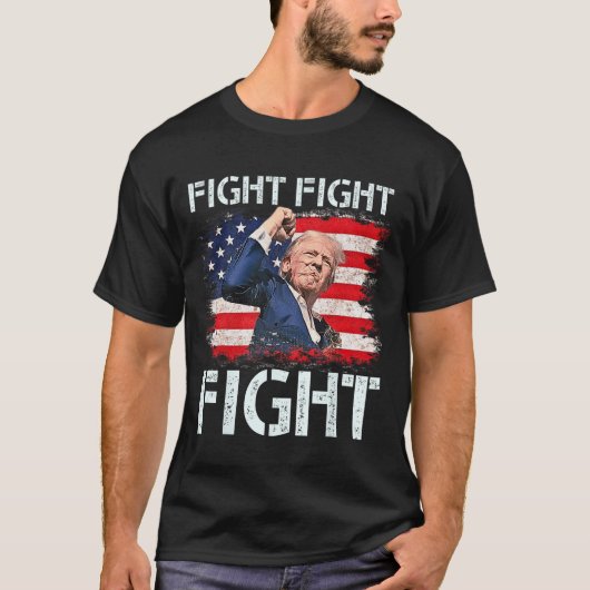 T-shirt Trump Combat Combattre Les Signaux Trump Aux Améri (Devant)