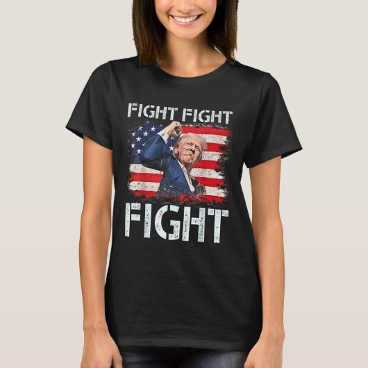 T-shirt Trump Combat Combattre Les Signaux Trump Aux Améri (Devant)