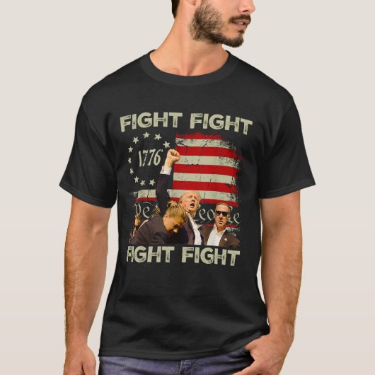 T-shirt Trump Combat Combattre Les Signaux Trump Aux Améri (Devant)