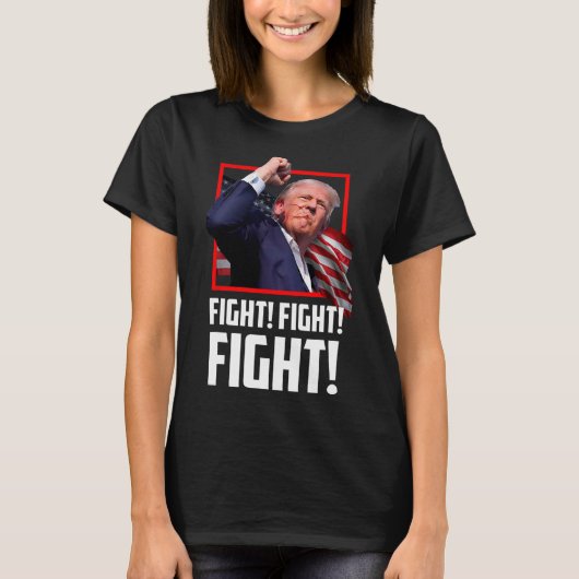 T-shirt Trump combat les combattants partisans américains (Devant)