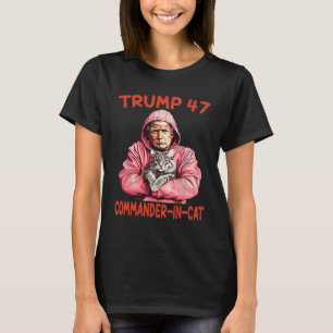 T-shirt Trump Commandant En Chat Drôle Chat Et Trump