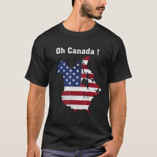 T-shirt Trump Dit Oh Canada Map America