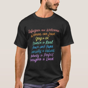 T-shirt Trump Diversité Science Réfugiés Aimer les femmes