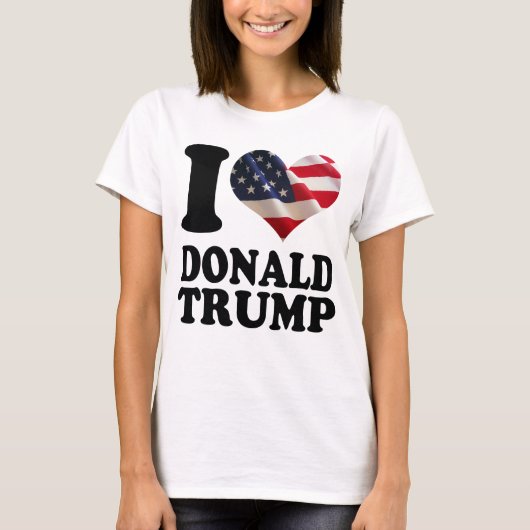 T-shirt Trump, Drapeau américain, mon coeur (Devant)