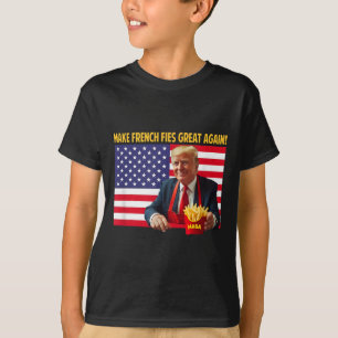T-shirt Trump Drôle Faire Frites Grandir Encore Trump Méga