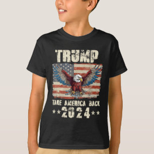 T-shirt Trump Eagle Président américain 2024 Reprendre l'A