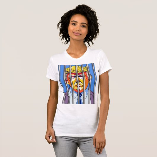 T-shirt Trump en prison Femmes Bella+Canvas Slim Fit T-Shi (Devant entier)