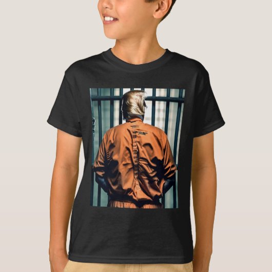 T-shirt Trump En Prison Orange Jumpsuit Mains Cuffées Culp (Devant)