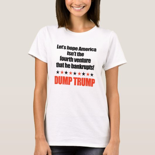 T-shirt Trump-Espérons qu'il ne fasse pas faillite aux Eta (Devant)