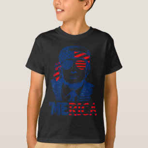T-shirt Trump est heureux 4 juillet Trump Drapeau américai