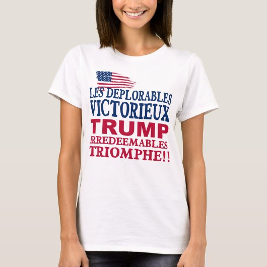 T-shirt Trump et les déplorables gagnent (Devant)