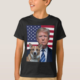T-shirt Trump Et Pembroke Welsh Corgi Dog Usa Drapeau Else