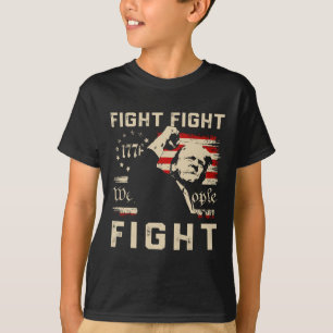 T-shirt Trump Fight Fight Fight 1776 We The People Flag Tr