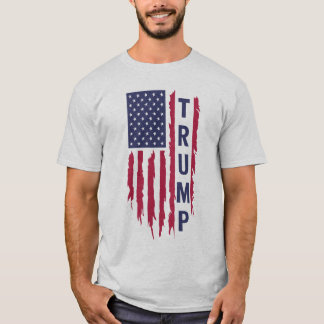 T-shirt Trump Flag Tee" - Un partisan patriotique
