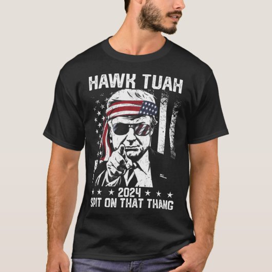 T-shirt Trump Funny Hawk Tush Spin Sur Ce Thang (Devant)