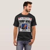 T-shirt Trump gagne ! Funny Anti Clinton, journal satire (Devant entier)