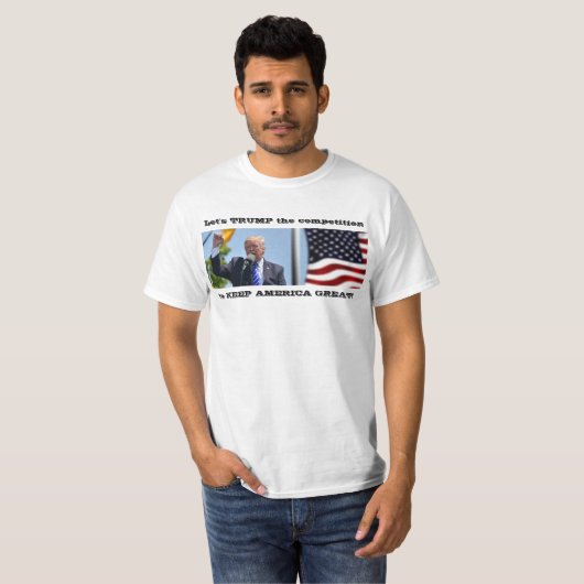 T-shirt Trump - Gardez l'Amérique en tête des élections de (Devant entier)