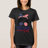 T-shirt Trump Girl No excuses Messy Bun Trump 2024 Ameri (Devant)