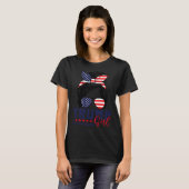 T-shirt Trump Girl No excuses Messy Bun Trump 2024 Ameri (Devant entier)