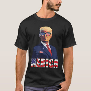 T-shirt Trump Happy 4 juillet Trump American Flag 1
