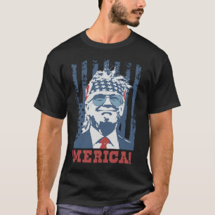 T-shirt Trump Happy 4 juillet Trump American Flag 9