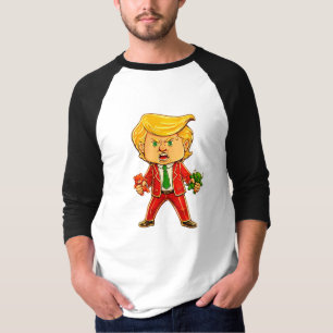 T-shirt Trump heureux drôle Trump taureau ours Trump Mème