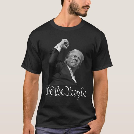 T-shirt Trump lève D'Abord Le Peuple (Devant)