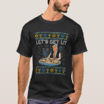 T-shirt Trump, lit lit laid Hanoukka Sweater Chanukah<br><div class="desc">Trump Lit Ugly Hannukah,  Channukah,  Chanukkah,  Noël juif ? Quoi qu'il en soit,  voici un cadeau de design graphique amusant pour adultes,  enfants,  garçons et filles ou quiconque célèbre Hanoukka ou bar mitzvah et s'intéresse à la tradition juive et</div>