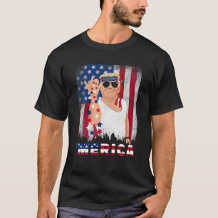 T-shirt Trump Merica Bae Salt Parsemer le drapeau américai