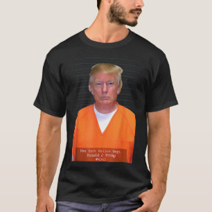 T-shirt Trump Mug Shot Range Jumpsuit Parodie Derrière Les