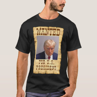 T-shirt Trump Mug Tiré Recherché Aux États-Unis Président 