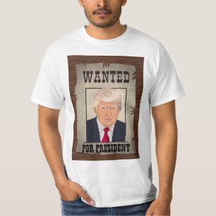 T-SHIRT TRUMP MUGSHOT RECHERCHÉ POUR LE PRÉSIDENT 2024