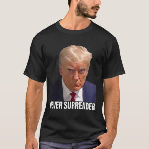 T-shirt Trump Mushot Ne jamais abandonner les hommes femme