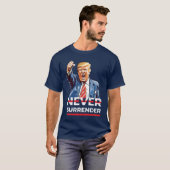 T-shirt Trump ne cédera jamais (Devant entier)