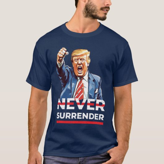 T-shirt Trump ne cédera jamais (Devant)