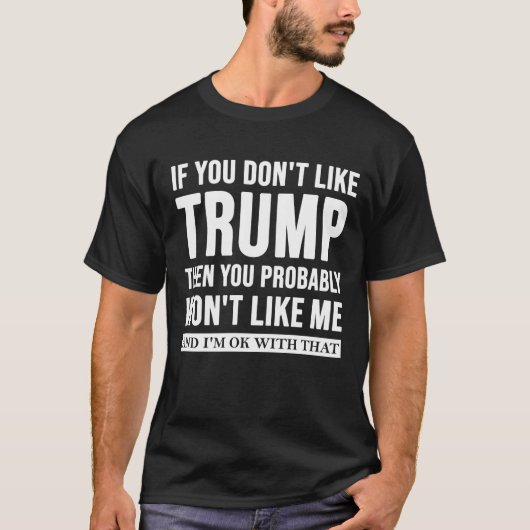T-shirt Trump partisan républicain anti-libéral (Devant)