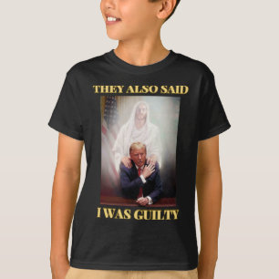 T-shirt Trump Pas Coupable Jésus Christ Patriot Priez Maga