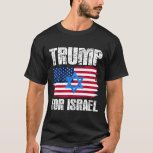 T-shirt Trump Pour Israel Républicain Juif Juifs Donald Tr