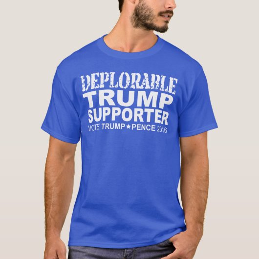 T-shirt Trump Pour Le Président 2016 - Déplorable Moi (Devant)