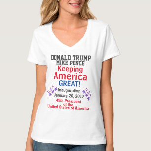 T-shirt Trump Red White Blue EDIT NOMS DATE