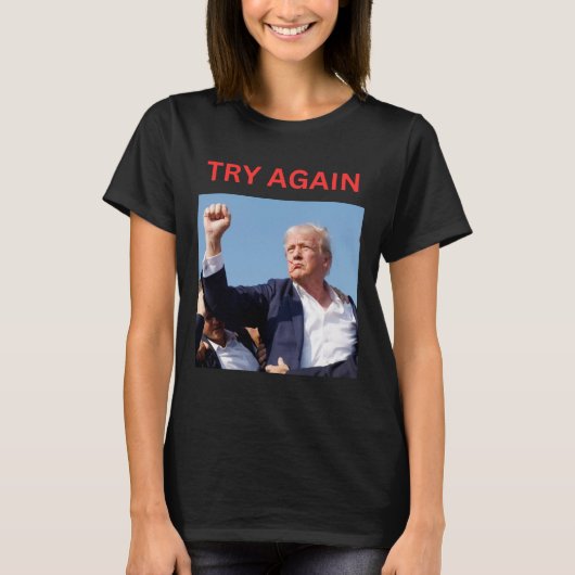 T-shirt Trump réessaie (Devant)