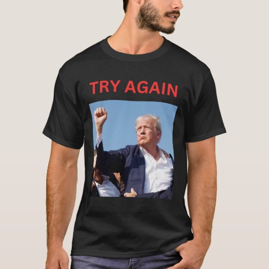 T-shirt Trump réessaie (Devant)