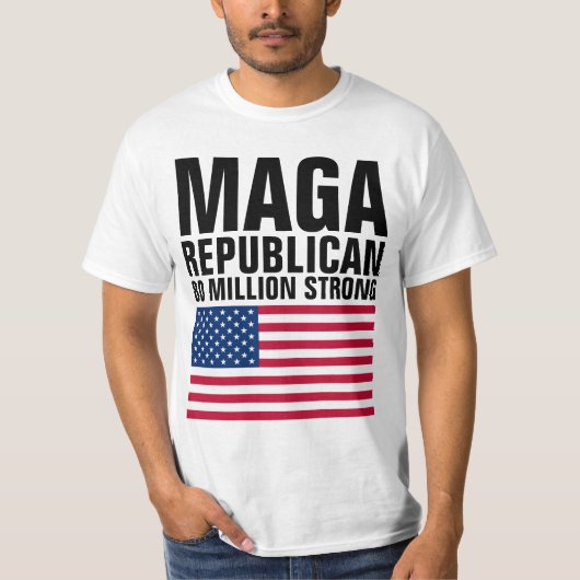 T-SHIRT TRUMP RÉPUBLICAIN DE MAGA : 80 MILLIONS (Devant)